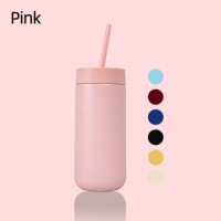 Mug à café isotherme en acier inoxydable à double paroi avec 3 couvercles, 12oz et 16oz, avec paille, gobelet de voyage avec boîte cadeau