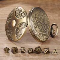 Vintage Steampunk Gear Metall würfelset-Mini-RPG-Würfel für Tischs piele, Party bevorzugungen, Spieler geschenke