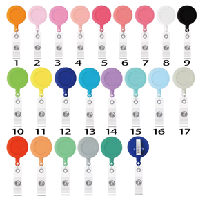 Portacredenciales de ABS Colorido con Clip, Diseño Opaco para Tarjetas de Identificación, 17 Colores Disponibles, Modelo M107 - Product Image 1