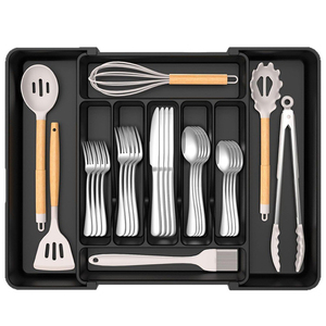 Organizzatore per <span class=keywords><strong>posate</strong></span> extra large espandibile, vassoio <span class=keywords><strong>porta</strong></span> <span class=keywords><strong>posate</strong></span> da cucina, organizer per utensili da cucina, <span class=keywords><strong>porta</strong></span> <span class=keywords><strong>posate</strong></span> regolabile - Product Image 5
