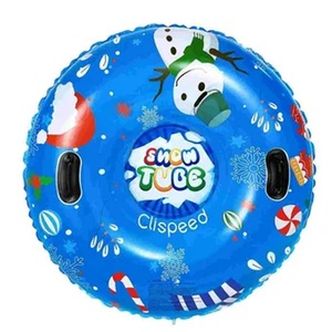 Winter Outdoor Sports Fun Customized Kids Inflatable Christmas Pattern Snow <strong>Sled</strong> Tube Ski Circle <strong>Sleigh</strong> - Product Image 3