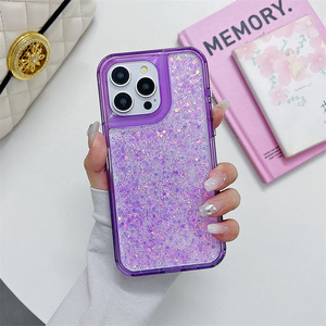 Funda de teléfono con purpurina brillante, funda de protección epoxi de Color puro para <span class=keywords><strong>Motorola</strong></span> Edge 50 Neo 50 Pro 50 Fusion 50 Ultra - Product Image 5
