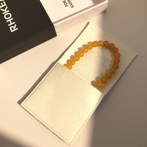 Biểu Tượng Tùy Chỉnh In Kem Microfiberjewelry Hộp Nhẫn Đóng Gói Túi Với Divider Bông Tai Lưu Trữ Phong Bì Sợi Nhỏ Đồ Trang Sức Pouch - Product Image 3