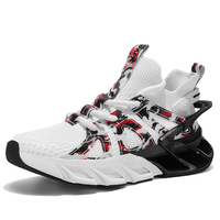 Chaussures de course à semelle souple Leisure Street, en tricot camouflage graffiti, absorption des chocs, pour le jogging en plein air, baskets tendance pour jeunes hommes