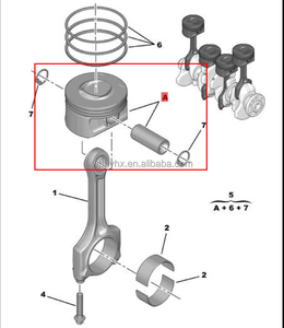 Piston de moteur 161052858 1611701580 pour Peugeot 2008 408 4008 508 508L 5008 <span class=keywords><strong>308</strong></span> pour Citroën C3 C4 C5 - Product Image 2