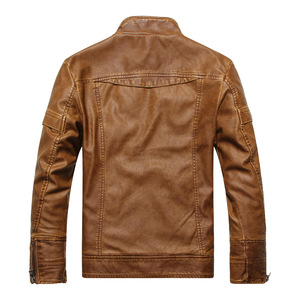 Nouveau style de veste pour hommes grande taille veste pour hommes manteau de veste en cuir PU pour hommes - Product Image 5