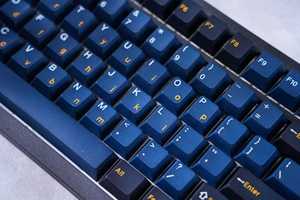 Xingguang 125 phím cá tính màu xanh đen khắc chữ PBT thăng hoa Keycaps Tương thích với Bàn phím cơ - Product Image 2