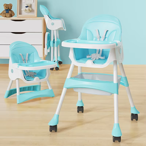 เก้าอี้ทานอาหารเด็กในบ้าน, เก้าอี้ทานอาหารแบบพับได้, เก้าอี้ทานอาหารอเนกประสงค์สำหรับเด็กอายุ 0-6 ปี, เก้าอี้ทานอาหารที่ใช้ในช่วงรับประทานอาหาร - Product Image 3