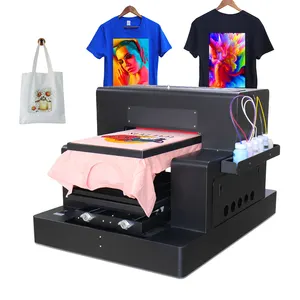 Jetvinner 2022 Nieuwste Kosteneffectieve Auto Type 3050 T-shirt Flatbed Printer 6 Kleuren Dtg Drukmachine