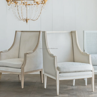 Ensemble de fauteuils en bois massif personnalisables de style rétro américain - Chaise de balcon pour le loisir - Meubles de salon