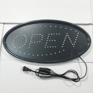 La migliore vendita Luminoso HA CONDOTTO il Segno Aperto con Animazione Interruttore ON e OFF con la Catena Kit (Ovale Orizzontale <span class=keywords><strong>Corsivo</strong></span>) - Product Image 2