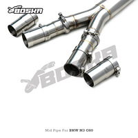 Nouveau design de tuyau intermédiaire de 4 pouces pour BMW M3/M4 G80/G82/G83 3.0T 2021-2026 Boska, échappement à son agressif, tuyau central de 101 mm