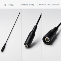 Antenne souple flexible à gain élevé GT-771 à double bande et polarisation verticale 136-174 MHz/400-480 MHz pour talkie-walkie radio portatif