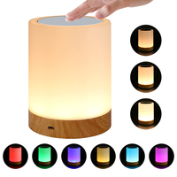Lampe de table LED moderne 5V DC, alimentée par batterie, variateur tactile USB, RGB 3 couleurs, matériau PC, utilisation en chambre, éclairage réglable