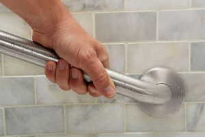 Barra di Supporto Antiscivolo in Acciaio Inox SS304 Spazzolato <span class=keywords><strong>per</strong></span> Bagno e Doccia, Maniglia Robusta <span class=keywords><strong>per</strong></span> Assistenza Anziani e Disabili - Product Image 3