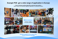 POS-терминал Scangle с двумя сенсорными экранами на Windows, встроенным принтером 80 мм и сканером QR-кодов