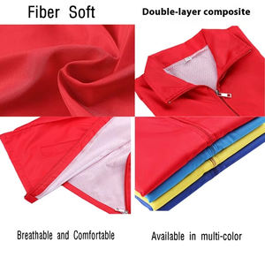 Gilet da lavoro volontario personalizzato a doppio strato a forma di diamante con chiusura a cerniera con Logo gilet Unisex bianco - Product Image 5