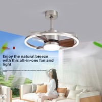 Nouveau ventilateur de plafond Bauhaus en fer, style rétro américain, avec télécommande, intensité réglable, protection oculaire pour chambre et restaurant