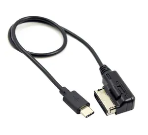 MMI AMI에서 USB C 음악 인터페이스 MP3 Aux 오디오 케이블 어댑터 아우디 A6 A8 Q7