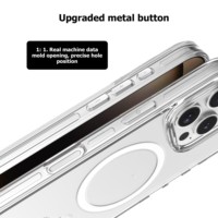 GSCASE Coque rigide en PC anti-jaunissement 2,5 mm pour iPhone 18 Pro Max 17, bleu glace cerise, nouvelle coque magnétique avec protection de l'appareil photo