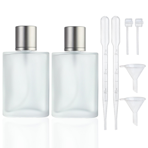 Flacon de parfum en verre de luxe 30ml 50ml 100ml avec pulvérisateur à pompe, design mat givré, impression sérigraphique, anti-fuite - Product Image 1