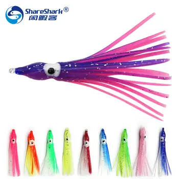 Octopus Skirt Fishing Lure Squid Skirts Trolling Fishing Lures Baits For  Saltwater Fishing 18cm Three Hooks Slow Jig Silicone Skirt