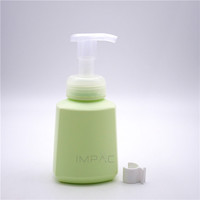 Bouteille vide en plastique vert mat pour shampoing bébé, cosmétique, avec pompe à clip, 280 ml