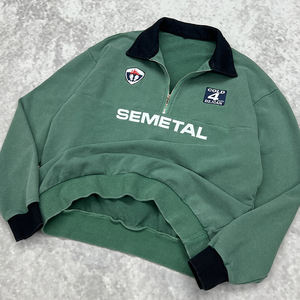 Sweat-shirt à capuche surdimensionné personnalisé avec impression OEM pour hommes, 100% coton, sweat-shirt lourd à fermeture éclair quart de tour - Product Image 1