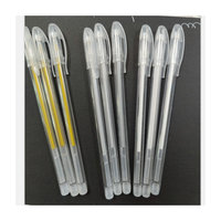 Stylo gel rechargeable en plastique brillant à pointe bille, couleurs pastel or, argent, blanc, pour journalisation, vente en gros