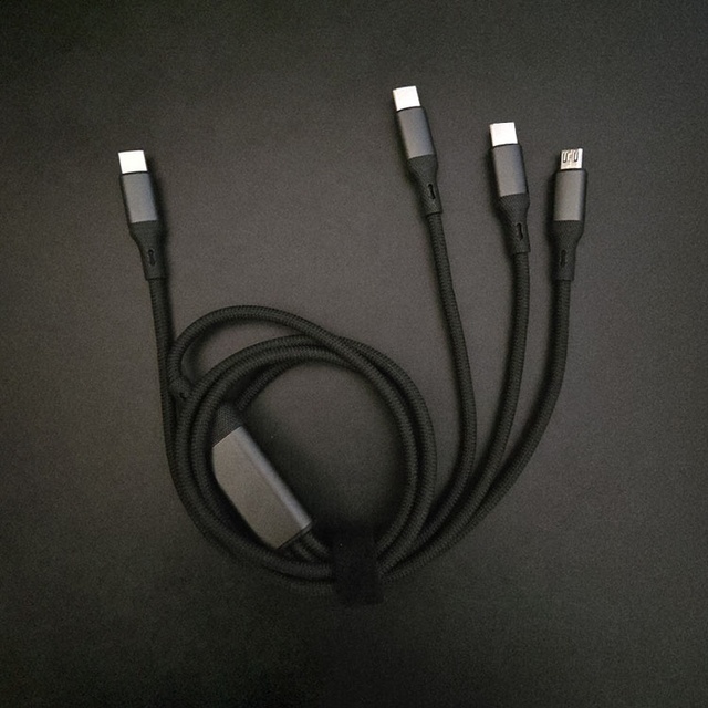 Superior Quality 3 Ways Multi Function Smooth Brush Charge 8 Pin Micro USB Type C 3 in 1 Cables