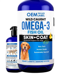 Натуральные лакомства для собак с рыбьим жиром <span class=keywords><strong>EPA</strong></span> <span class=keywords><strong>DHA</strong></span> Омега-3: поддержка кожи и шерсти, дикорастущий лосось для здоровья, добавка для ухода за питомцами - Product Image 1