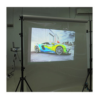 Film de projection 16:9 1,52x5 mètres, film holographique transparent 3D, film de projection pour fenêtre holographique arrière, film PET, 92%
