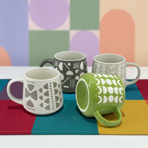 <b>Large</b> Creative Matte Classic Porcelain Latte Cup Milk Mug Custom Silk Screen Dishwasher & Microwave <b>Safe</b> Gift Customizable - Product Image 2