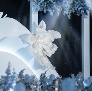 High-end Modern Elegant <strong>Simple</strong> Giant Paper Flowers Event Christmas Decorations Customized <strong>Backdrop</strong> Artificial Flowers <strong>Wedding</strong> - Product Image 4