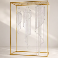 Nouveau Lustre Spirale en Cristal Thème Mariage Prêt à Accrocher, Luminaire de Plafond en Acrylique à Tirage Unique, Aucun Assemblage Requis
