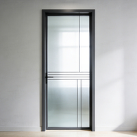 Puerta de Vidrio Laminado de Seguridad a Medida, Insonorizada, con Protección UV, Marco Delgado de Aluminio, para Dormitorio