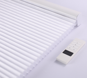 Stores <span class=keywords><strong>accordéon</strong></span> ZSTARR compatibles Alexa, stores alvéolaires rafraîchissants pour l'été, aspect lin, tissu double cellule pour l'intimité de la chambre - Product Image 1