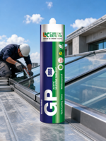 Mastic silicone transparent GP 668, type acétique, séchage rapide, anti-moisissure, pour réparation d'évier de cuisine et de porte en verre