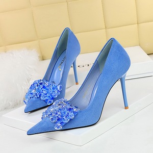 Rhinestone Bow Sandales Talon Femme Latest Design No MOQ 1 Pumps Sexy Ladies Stiletto High <b>Heels</b> for Women - Product Image 1