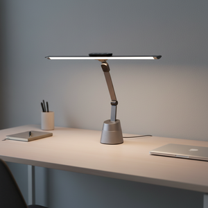 Lampe de bureau LED réglable à commande tactile en aluminium 6000K lumière du jour, sans fil, écologique, design simple et protecteur des yeux pour salles de lecture - Product Image 5