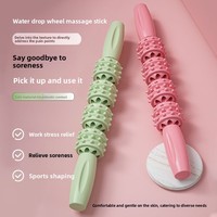 Bâton de massage portable en plastique écologique et acier inoxydable, à picots en forme de dents de loup, pour la relaxation musculaire et la récupération après le yoga