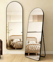 Espejo de Pared Rectangular de Resina con Diseño 3D Moderno y Personalizado, con Efecto Brillante, Cualquier Tamaño, Forma de Arco, para Decoración del Hogar, Bodas
