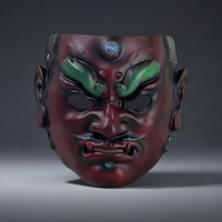 Masque en résine Ant Soul Noh Samurai - Masque authentique de costume de théâtre Onnagata/Kabuki