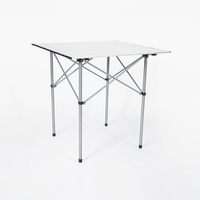 Mesa de Comedor Plegable de Aluminio Moderna para Exteriores, para Patio y Camping