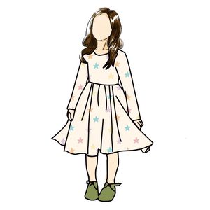 Robe d'automne pour filles Cd-5-1, 95% coton, imprimé floral personnalisé, style anglais, coupe trapèze, manches courtes, vente en gros - Product Image 4