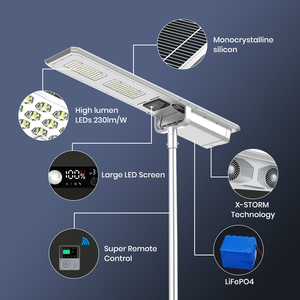 SRESKY Solarstraßenleuchte Hochwertige All-in-One Solarleuchte Straßenlaterne mit Solarpanel und Lithium-Batterie - Product Image 6