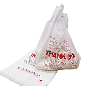 Sac gilet rayé imprimé sur mesure, sac de courses polyvalent en plastique pour chewing-gum, sushis, aliments pour animaux et conserves - Product Image 2