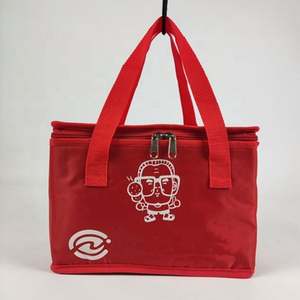 Sac isotherme fourre-tout non tissé pour voyageavec fermeture à glissière rouge sac isotherme déjeuner pour nourriture Logo personnalisé pique-nique sac isotherme - Product Image 2