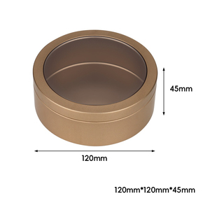 Hot Selling Food Grade Round Mousse <strong>Cake</strong> <strong>Tin</strong> Box 120*45mm Clear Window Metal <strong>Storage</strong> for Dessert Baking Packaging Custom Logo - Product Image 2
