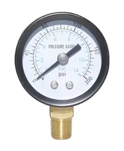 1/4\" Male NPT Thread Pneumatic Pressure Gauge 0 To 300 PSI